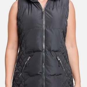 Royalty For Me Black Quilted Puffer Vest with Zipper Pockets